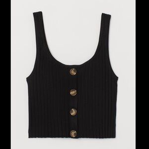 Ribbed Tank Top with Buttons (size S)